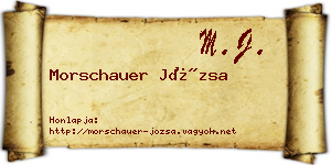 Morschauer Józsa névjegykártya